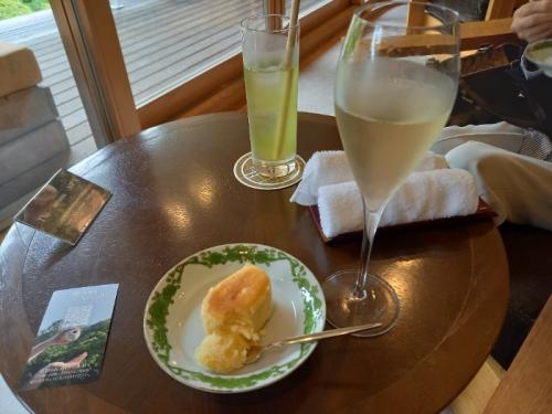 ウェルカムドリンクとスイーツ